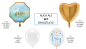 Preview: XL Folienballon Figur - Oh Baby, blau - ø 55cm